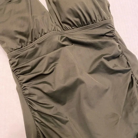 Ralph Lauren Olive Green 1-Piece Swimsuit Size 4 - Picture 8 of 8